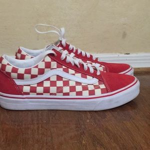 Old school red checkered vans